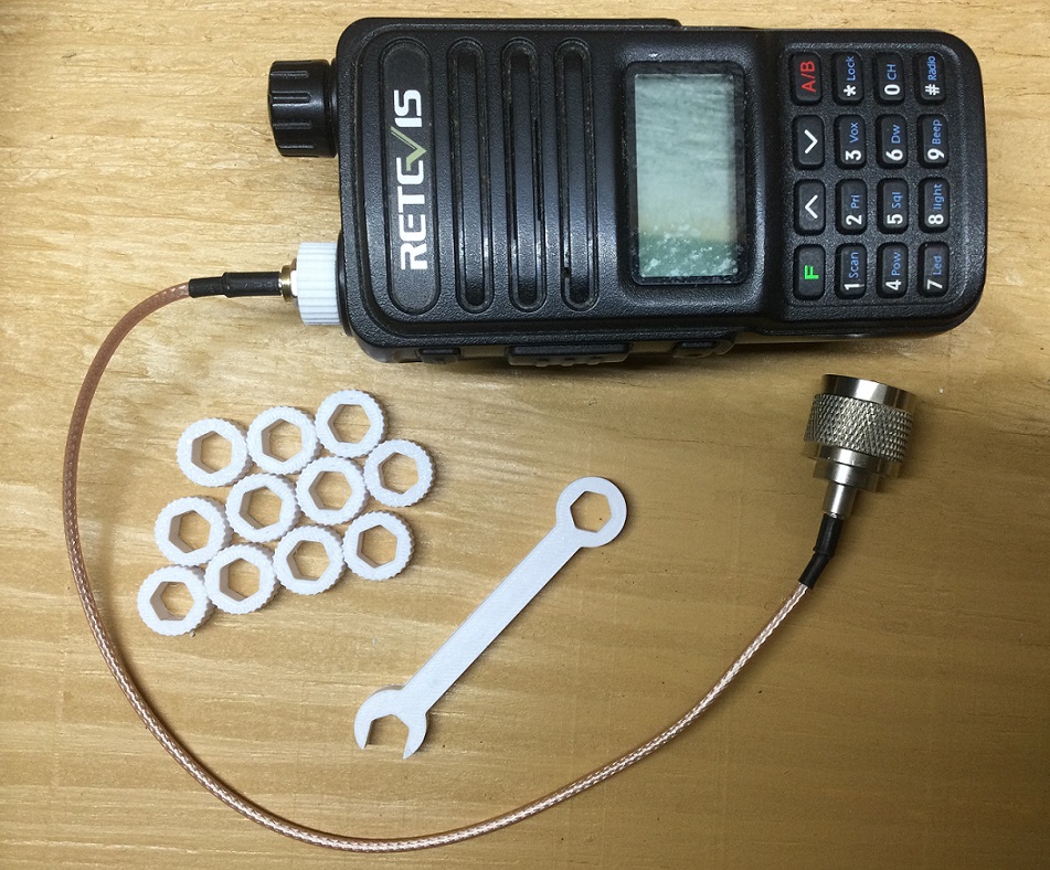 SMA connector thumb driver and wrench