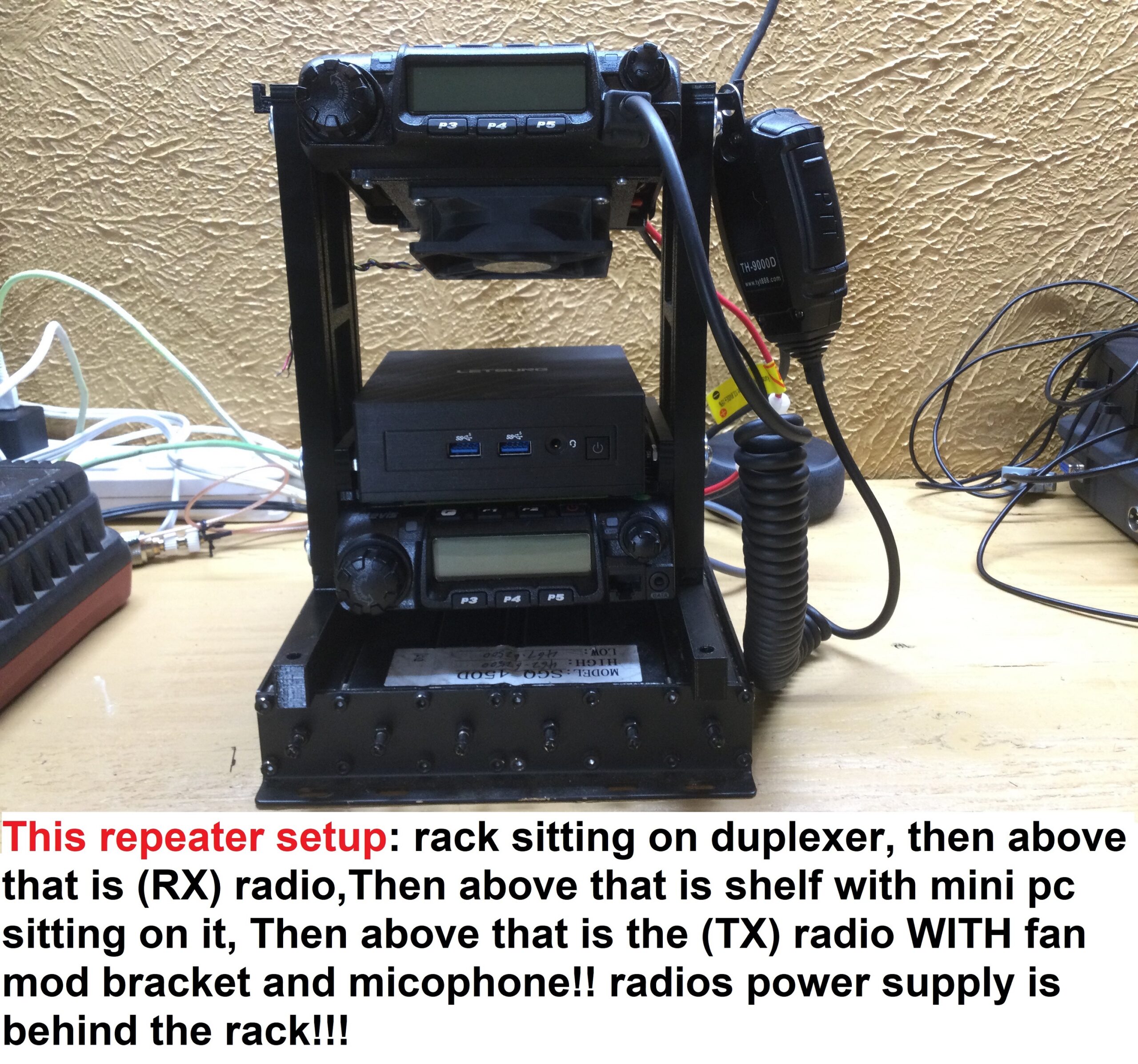 3d printed "repeater" and/or base station rack for TYT9000 or Retevis RT9000 mobile radios or customize to your mobile radios!!!! - Image 6