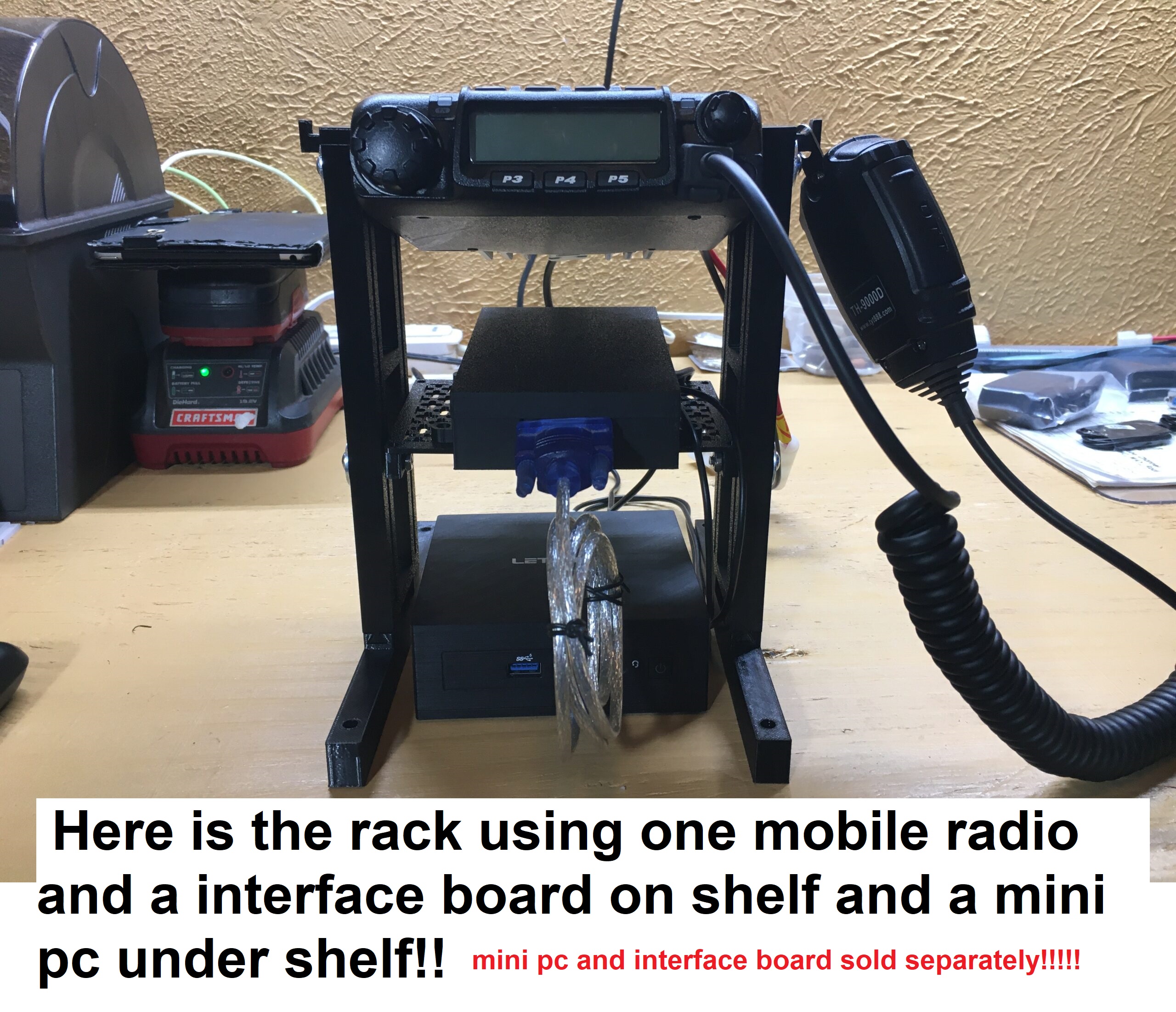 3d printed "repeater" and/or base station rack for TYT9000 or Retevis RT9000 mobile radios or customize to your mobile radios!!!! - Image 2